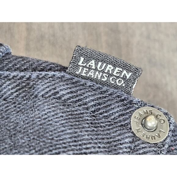 Lauren Jeans Co. Ralph Lauren Women's 12 Classic Straight Black High Rise Denim - Picture 4 of 9